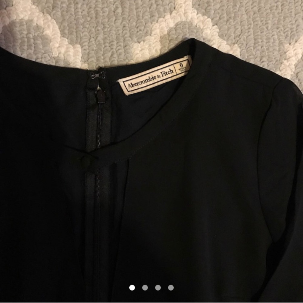 Black Abercrombie and Fitch sheer sleeve romper!